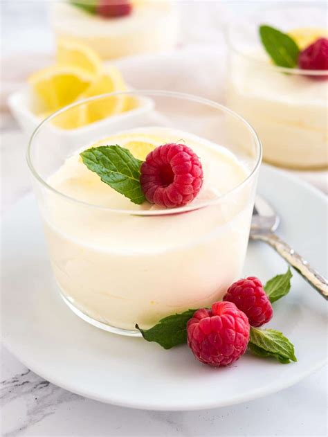 lemon-mousse-recipe-easy-summer-dessert-plated image