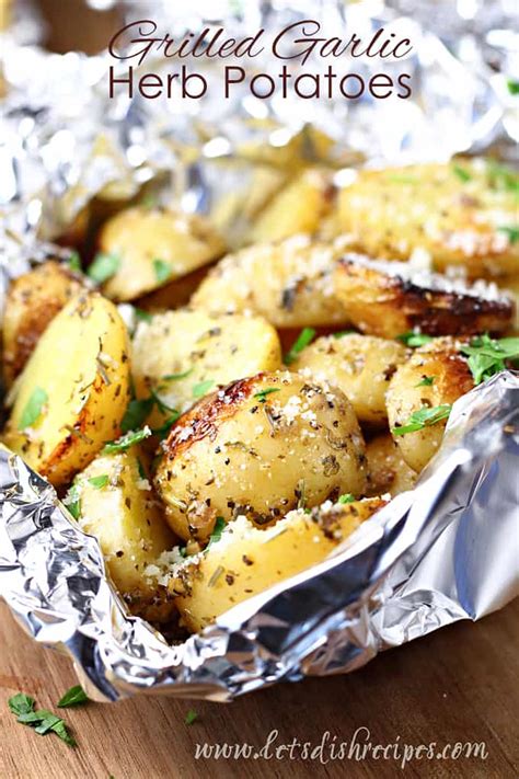 grilled-garlic-herb-potatoes-lets-dish image