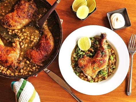 crispy-braised-chicken-with-white-beans-and-chile-verde image