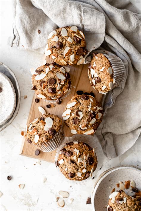 banana-espresso-chocolate-chip-muffins-simply image
