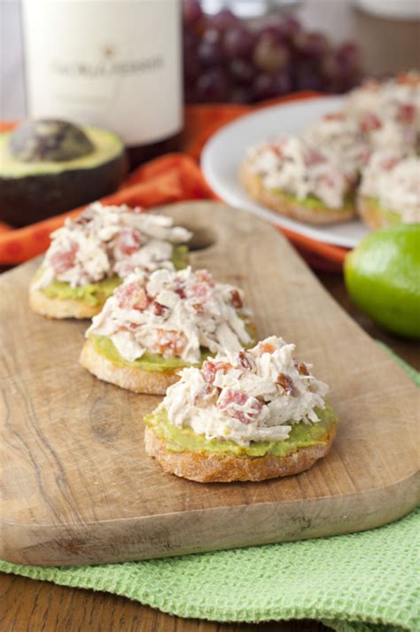 avocado-chicken-salad-crostini-wishes-and-dishes image