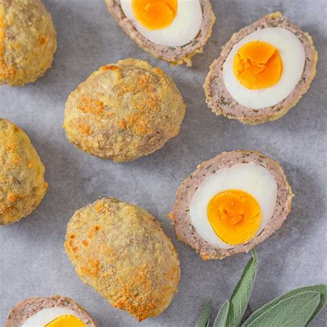 keto-scotch-eggs-easy-delicious-oven-baked image