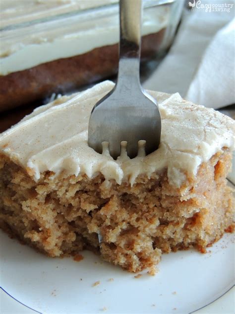 cinnamon-applesauce-cake-with-penuche-frosting image