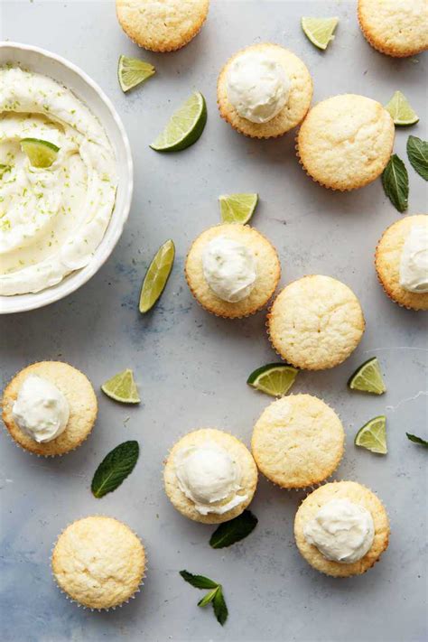 lemon-cupcakes-recipe-with-mojito-frosting image