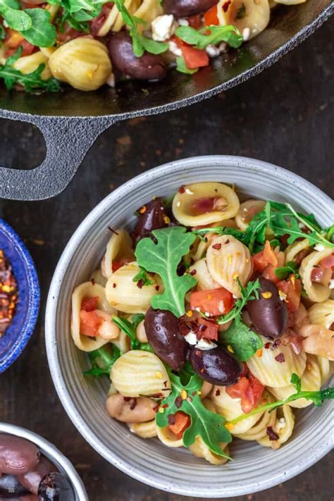 orecchiette-with-white-beans-tomatoes-and-olives image