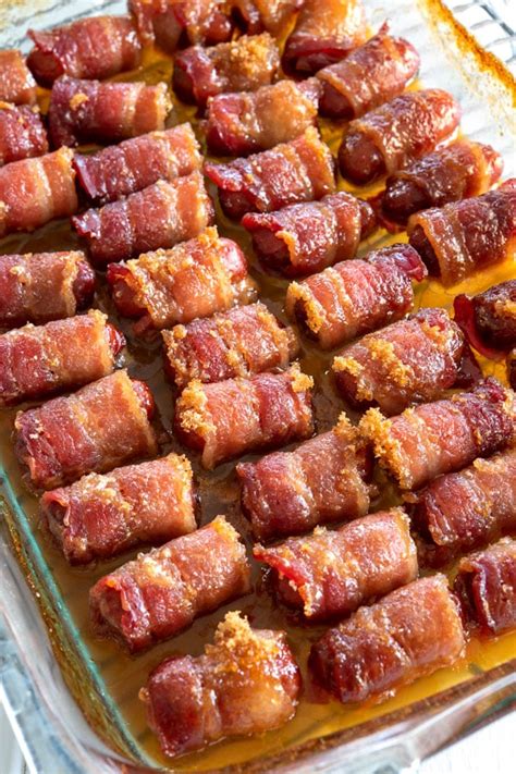 little-smokies-wrapped-in-bacon-with-brown-sugar image