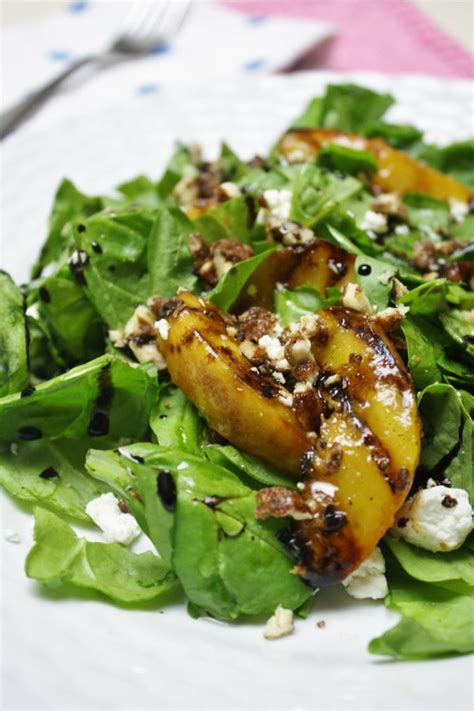grilled-peach-salad-with-goat-cheese-spinach image