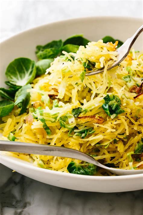 spaghetti-squash-brussels-sprouts-and-crispy-shallots image