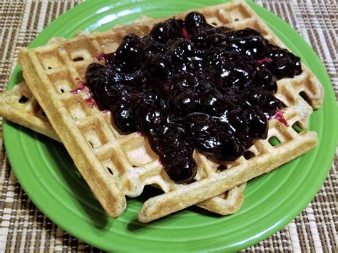 4-ingredient-blueberry-topping-for-waffles-or-pancakes image