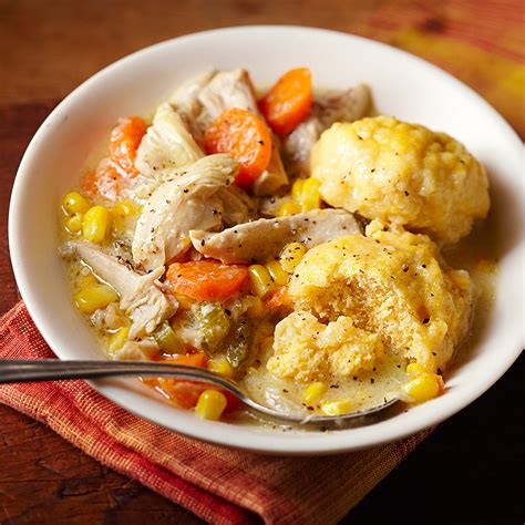 chicken-cornmeal-dumplings-recipe-eatingwell image