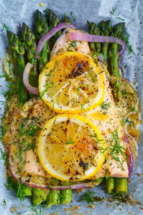 lemon-miso-butter-parchment-salmon-with-asparagus image