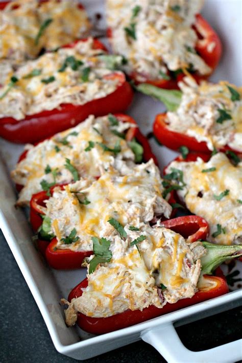 low-carb-creamy-chicken-stuffed-peppers-tone-and image