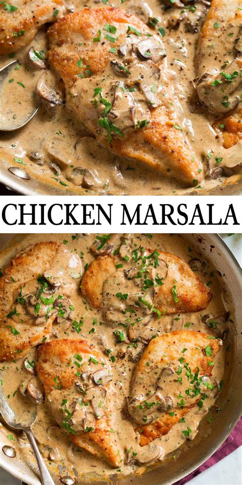 chicken-marsala-with-creamy-marsala-sauce-cooking image