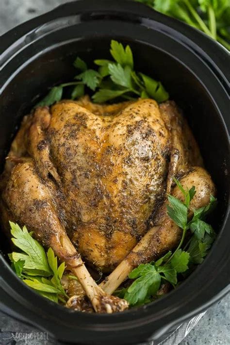 crockpot-turkey-with-garlic-butter-the-recipe-rebel image