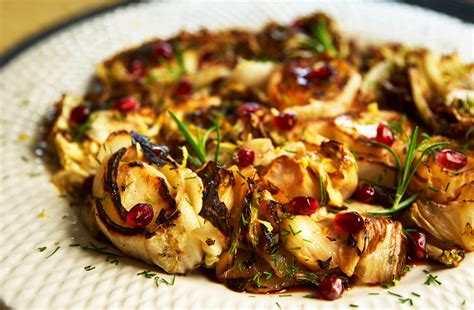 roasted-savoy-cabbage-with-pomegranate-and-herbs image