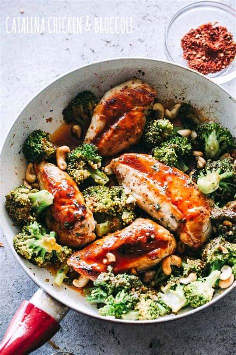 skillet-catalina-chicken-recipe-with-broccoli-diethood image