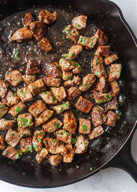 garlic-herb-steak-bites-recipe-simply image