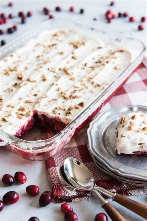 cranberry-jello-salad-with-cream-cheese-topping image