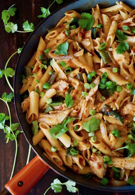 mexican-chicken-poblano-pasta-recipe-cooking-on image