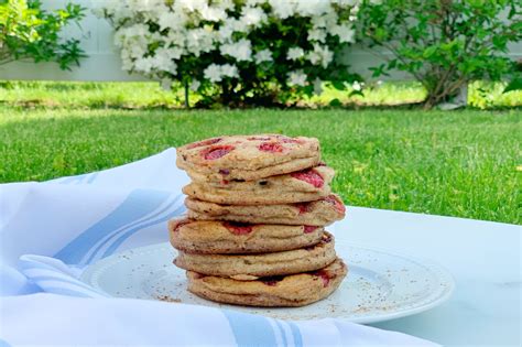 almond-cardamom-pancakes-with-raspberries image