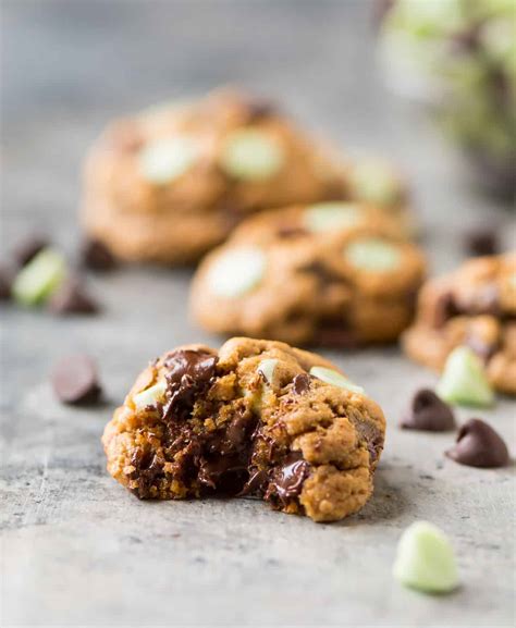 mint-chocolate-chip-cookies-soft-and-chewy-wellplatedcom image
