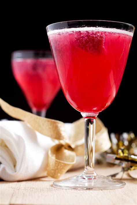 raspberry-champagne-cocktail-recipe-eatwell101 image
