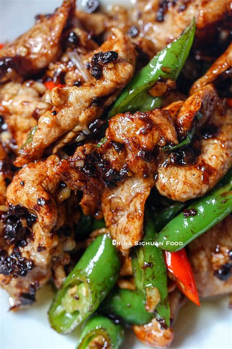 pork-stir-fry-with-black-bean-sauce-china-sichuan-food image