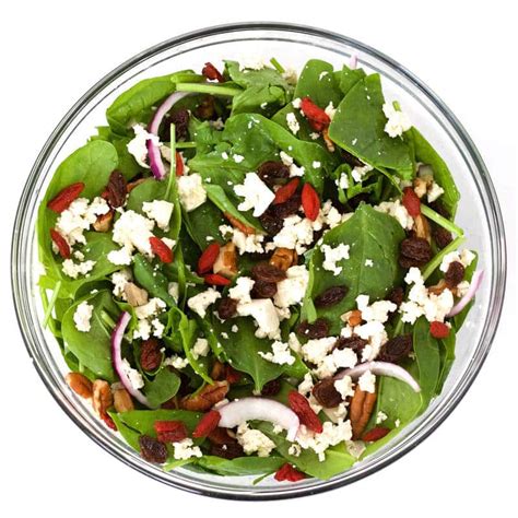 simple-vegan-spinach-salad-vegannie image