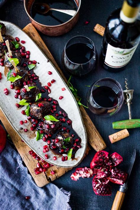 moroccan-meatballs-with-pomegranate-glaze-feasting image