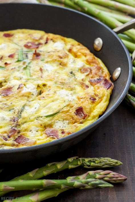 asparagus-bacon-and-herbed-goat-cheese-frittata image