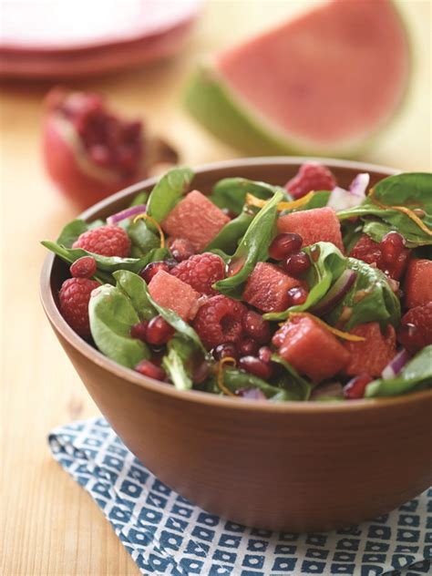 watermelon-raspberry-spinach-salad-w-pomegranate image