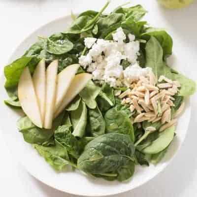 pear-and-goat-cheese-spinach-salad-tastes-lovely image