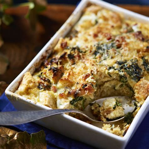 strata-with-spinach-and-bacon-breakfast image
