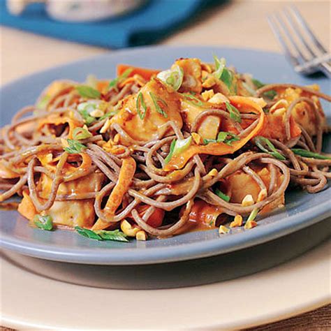 spicy-soba-noodles-with-chicken-in-peanut-sauce image