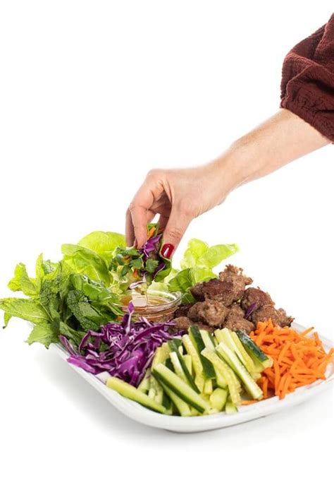 vietnamese-lettuce-wraps-with-bbq-pork-meatballs image