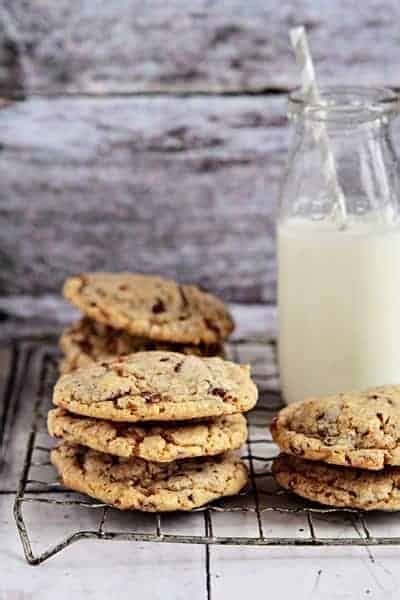 toffee-almond-cookies-my-baking-addiction image