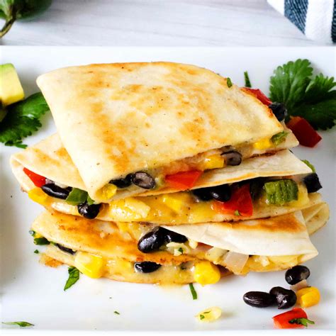 veggie-quesadillas-with-black-beans-and-cheese-the image
