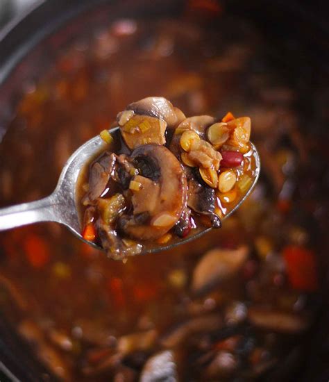 mushroom-lentil-adzuki-bean-soup-soupaddict image