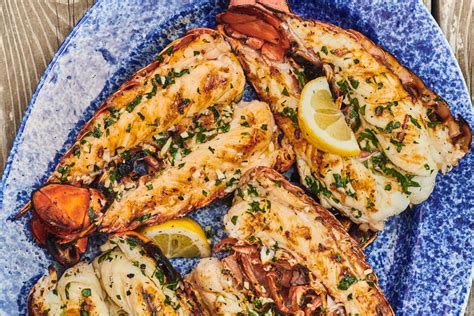 grilled-lobster-tail-with-garlic-butter-recipe-kitchn image