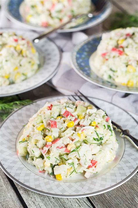 imitation-crab-salad-recipe-russian-style-w-rice image
