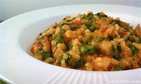 tomato-and-sausage-risotto-emily-bites image