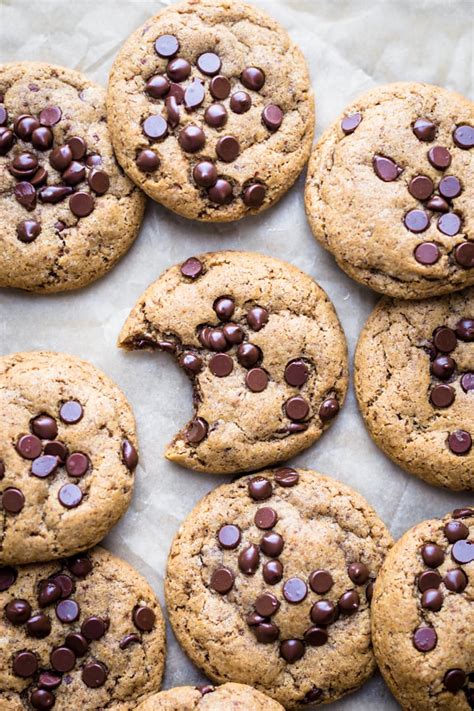chewy-chocolate-chip-almond-butter-cookies-a image