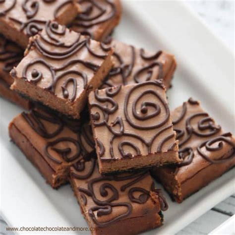 brownie-bottom-cheesecake-bars-chocolate image