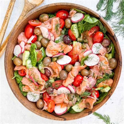 easy-smoked-salmon-salad-good-food-baddie image