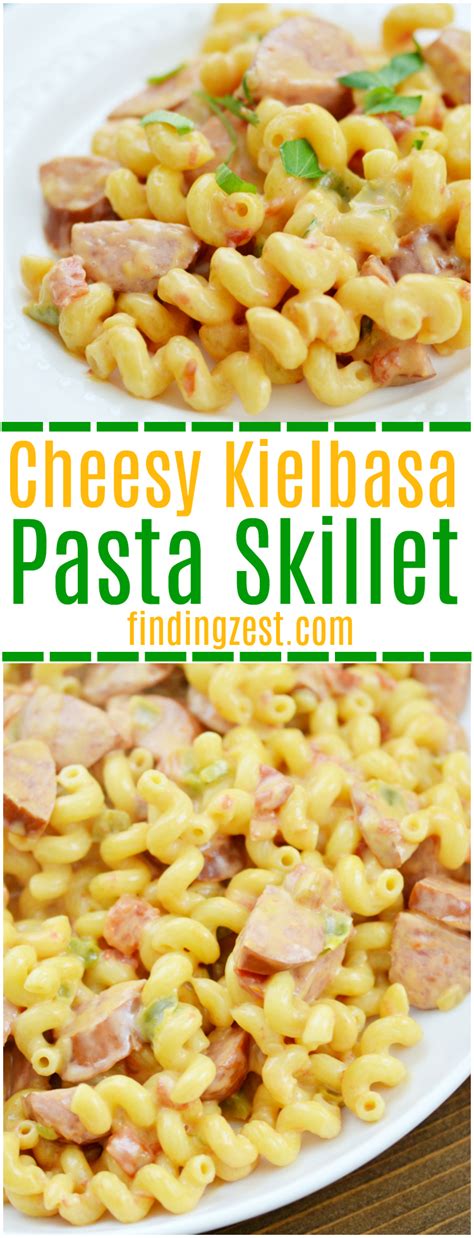 cheesy-kielbasa-pasta-skillet-finding-zest image