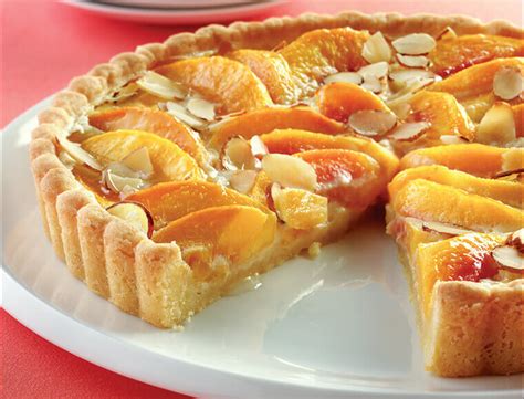 peach-custard-tart-recipe-land-olakes image