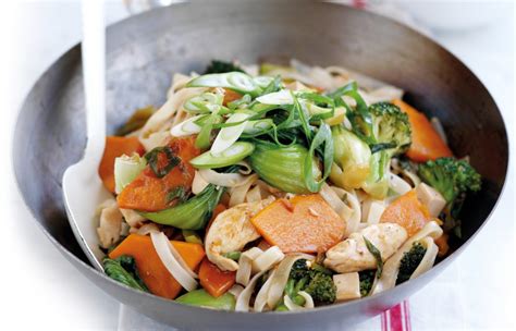 chicken-tofu-and-rice-noodle-stir-fry-healthy-food image