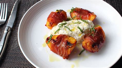 grilled-prosciutto-wrapped-peaches-with-burrata image
