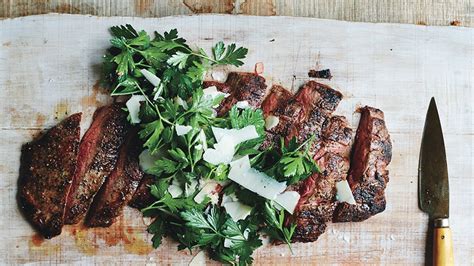 grilled-steak-with-parsley-parmesan-salad-recipe-bon image