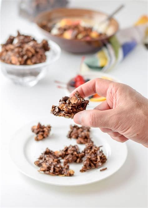 chocolate-granola-clusters-dishes-delish image